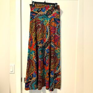 Colorful Paisley Maxi Skirt